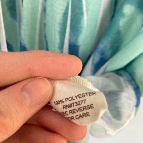 Mudd Juniors M Blue Green Tie Dye Y2K Babydoll Cami Tank Top Fairy Boho Hippie - Picture 7 of 9